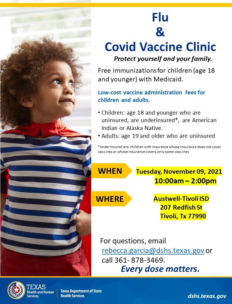 Flu & Covid Vaccine Clinic Flyer