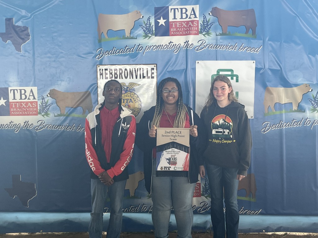 The FFA Livestock Judging competed at the Hebbronville FFA  contest this past Saturday.  The team won second overall and had the second overall individual in the contest.