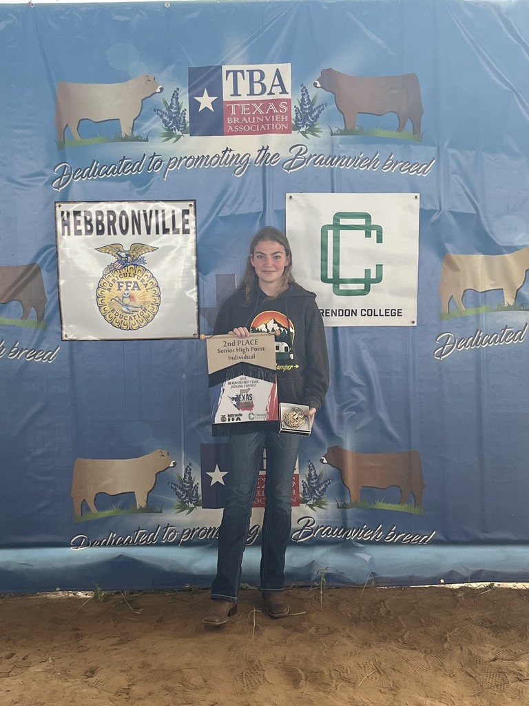 The FFA Livestock Judging competed at the Hebbronville FFA  contest this past Saturday.  The team won second overall and had the second overall individual in the contest.