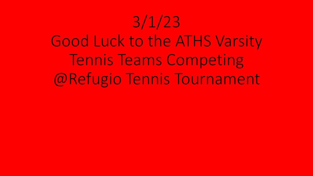 Refugio Tennis Tournament