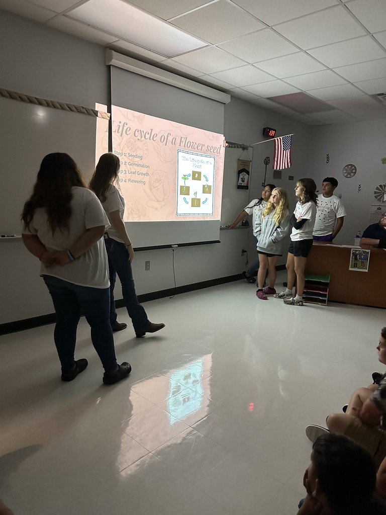 Today the 3rd through 6th grade got the opportunity to attend presentations from the high school AG education students. The students learned about a variety of topics ranging from cattle to seed growth.